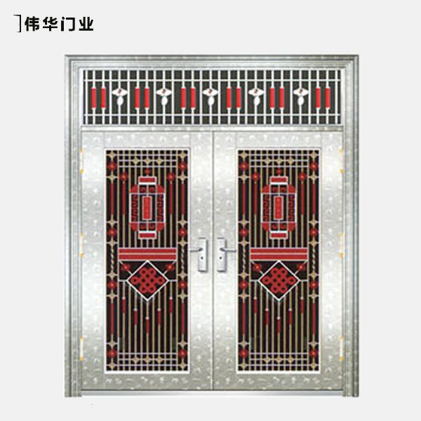 门业图片-不锈钢门CF1007CF1007(熊猫纹)精品花图片