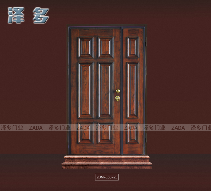 门业图片-装甲门泽多装甲门 进户门 钢木防盗门 公寓门 大门ZDM-L06-ZJ图片