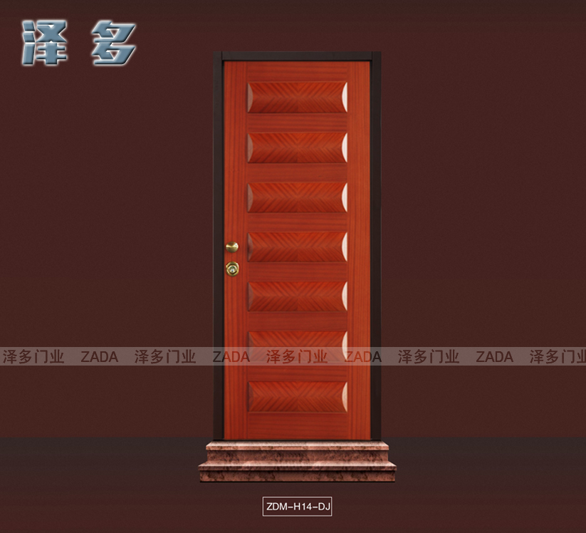 门业图片-装甲门泽多装甲门 进户门 钢木防盗门 公寓门ZDM-H14-DJ图片