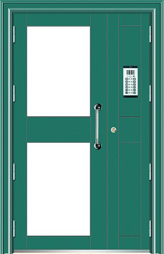 门业图片-非标门系列KY-9050KY-9050楼寓门（墨绿）图片