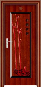 门业图片-豪华钢木门系列PGSB-716红拼木PGSB-716红拼木图片