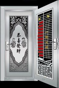 门业图片-不锈钢复合门系列供应珈福不锈钢对复合门JFDK-5069（复合门）图片