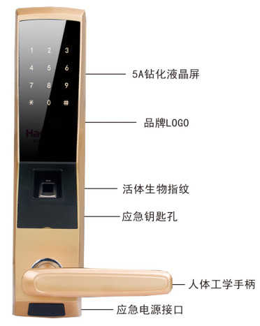 门业图片-好太太智能锁优雅A1优雅智能锁图片