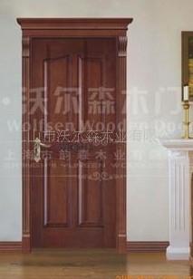 门业图片-原木门沃尔森原木门定制图片