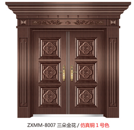门业图片-豪华仿真铜系列ZXMM-8007三朵金花ZXMM-8007三朵金花图片