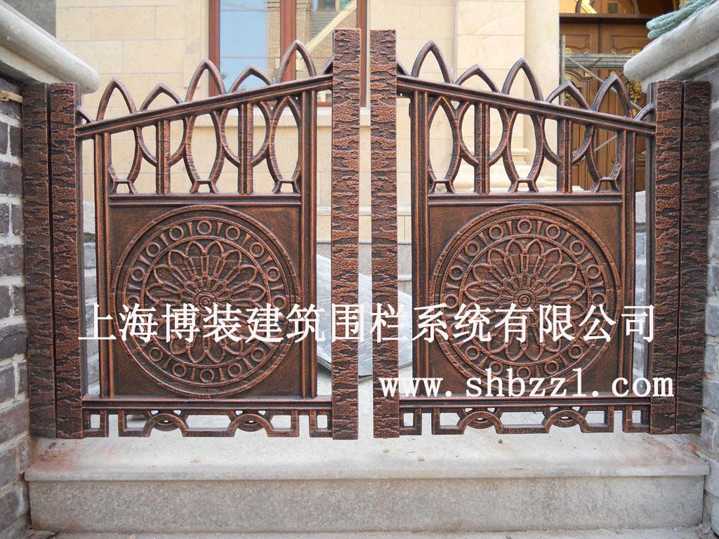 门业图片-铸铝门定制铸铝别墅大门、铸铝门、铸铝庭院门—上海博装3.6mm图片