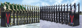 门业图片-门欧式豪华风格电动伸缩门按产品类型图片