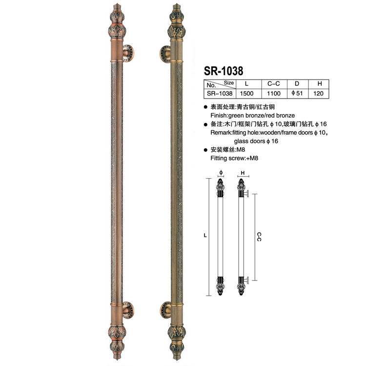 门业图片-豪华拉手SR-1038SR-1038图片