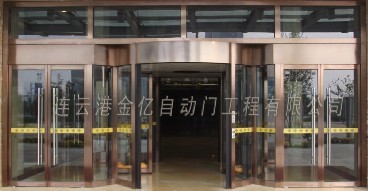 门业图片-铝合金门连云港两翼旋转门制造商产品目录（jy-v-36）jy-v-36图片