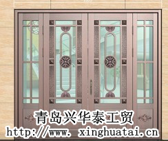 门业图片-钛金门不锈钢仿古玻璃门、钛金门xht-010.jpg图片