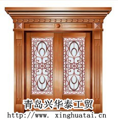门业图片-钛金门兴华泰钛金压花门、钛金玻璃门xht-013.jpg图片