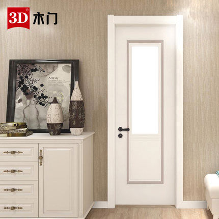 门业图片-3d木门3D木门定制套装门卫生间门实木复合简约现代室内门浴室门D-921BD-921B图片