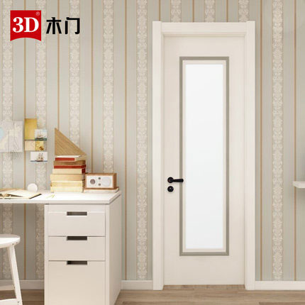 门业图片-3d木门3D木门定制套装门卫生间门实木复合简约现代室内门浴室门D-922BD-922B图片