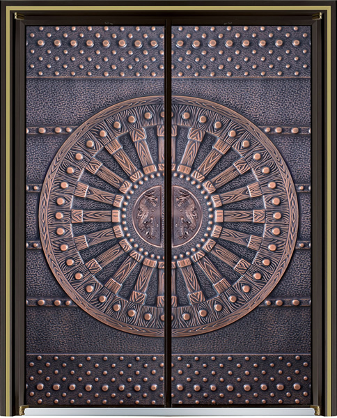 门业图片-纯铜精雕系列纯铜精雕系列JYJ-8302图片