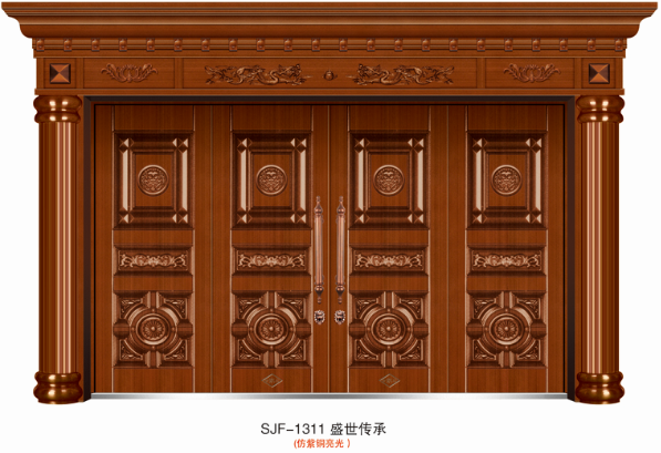 门业图片-仿真铜别墅大门系列别墅大门SJF-1311图片
