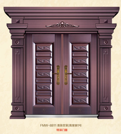 门业图片-非标仿铜门福满屋贵族世家特深门面豪华别墅门0.8*1.5图片