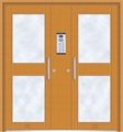 门业图片-非标门氟碳漆楼寓门ZS-781金黄色012图片