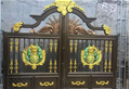 门业图片-厂家订制古典铝艺电动庭院门JH626图片