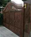 门业图片-造型新颖别墅入户铝艺大门JH800图片