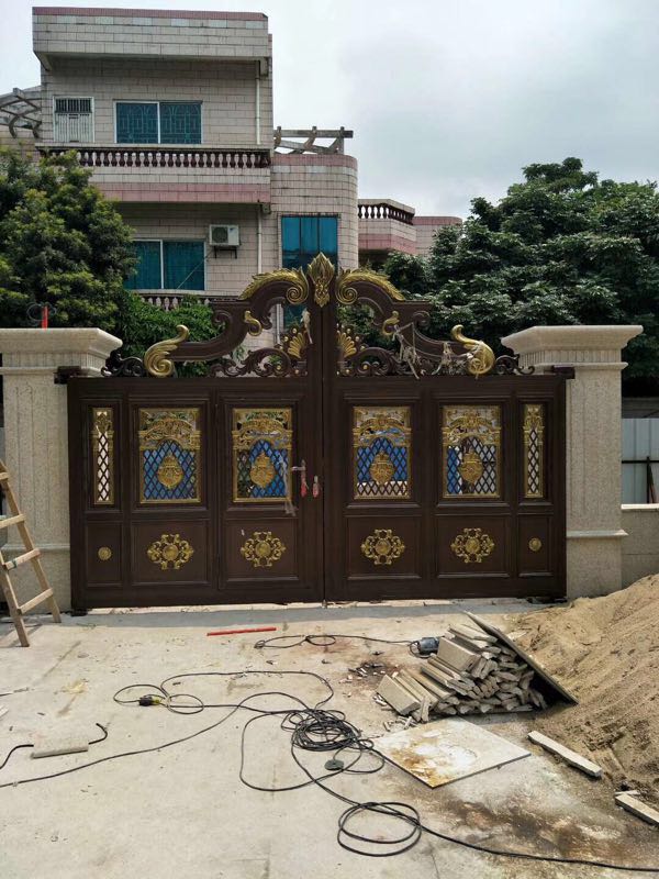 门业图片-平开门零售铸铝别墅庭院大门JH239图片