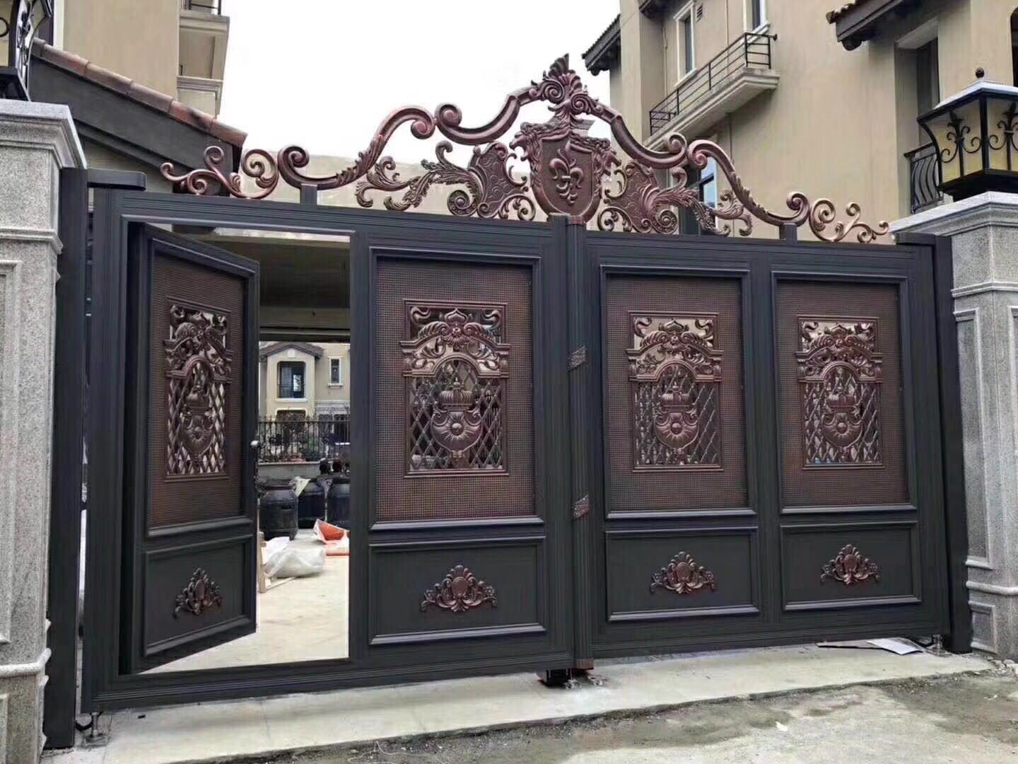 门业图片-推拉门别墅铝艺门定制生产JH231图片