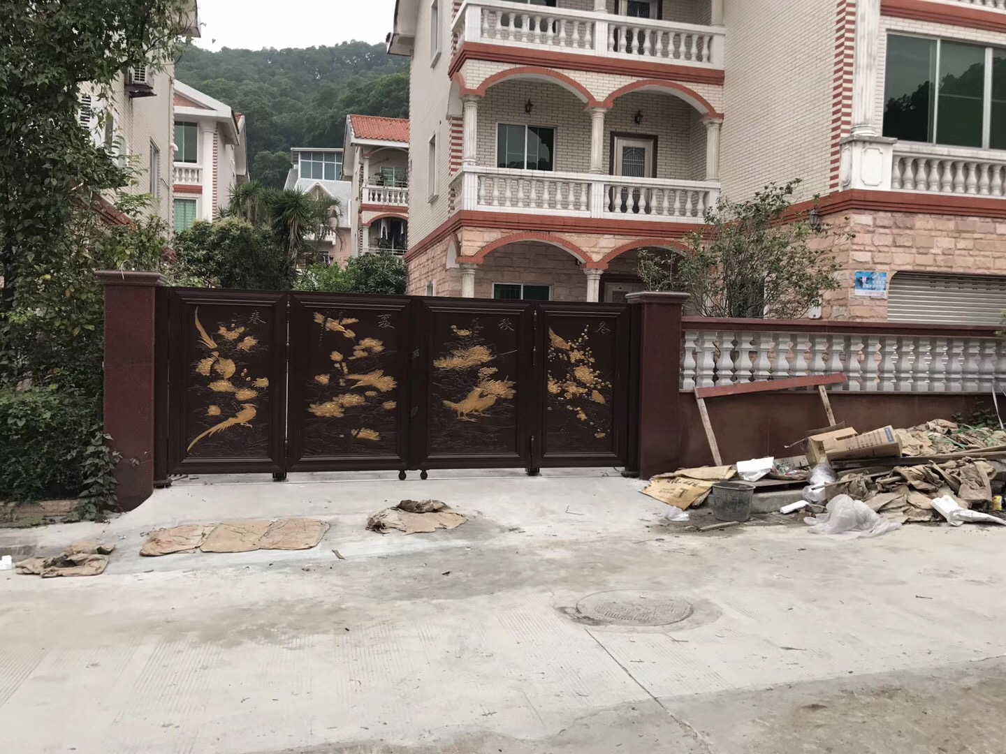 门业图片-平开门铝艺大门厂商JH213图片