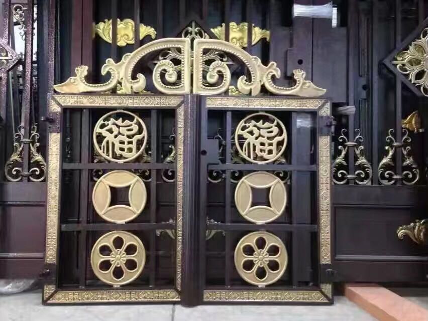 门业图片-推拉门庭院铝艺别墅代码铝合金大门JH281图片