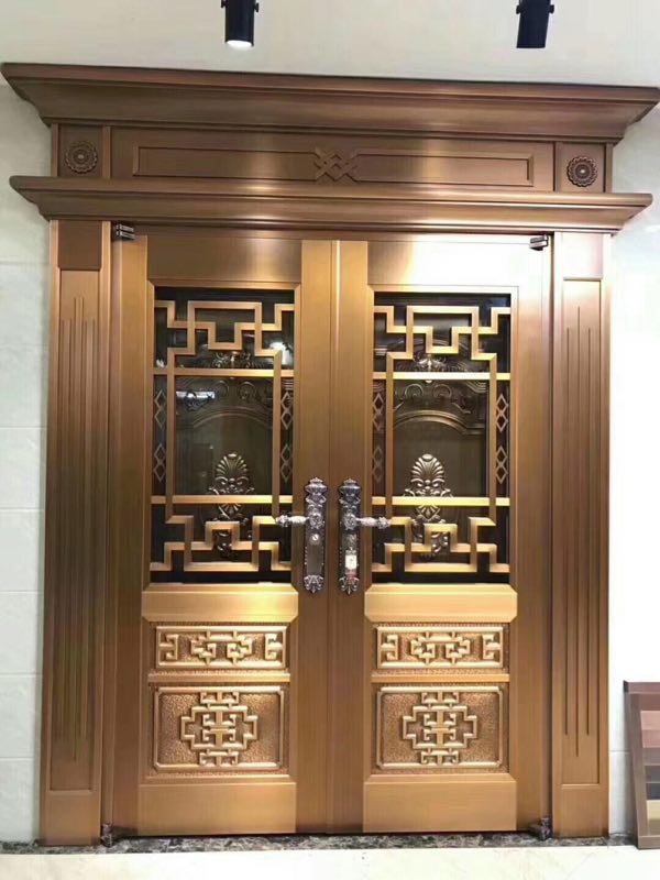 门业图片-推拉门时尚铸铜别墅大门JH323图片