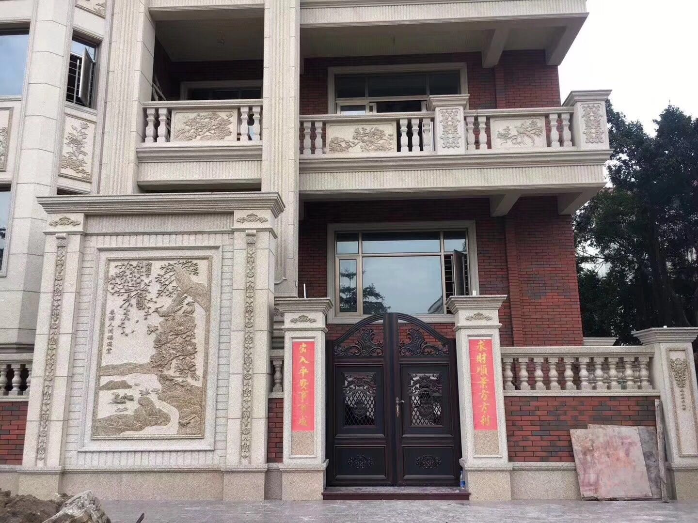 门业图片-推拉门厂家直销仿铜拉丝别墅大门Jh325图片