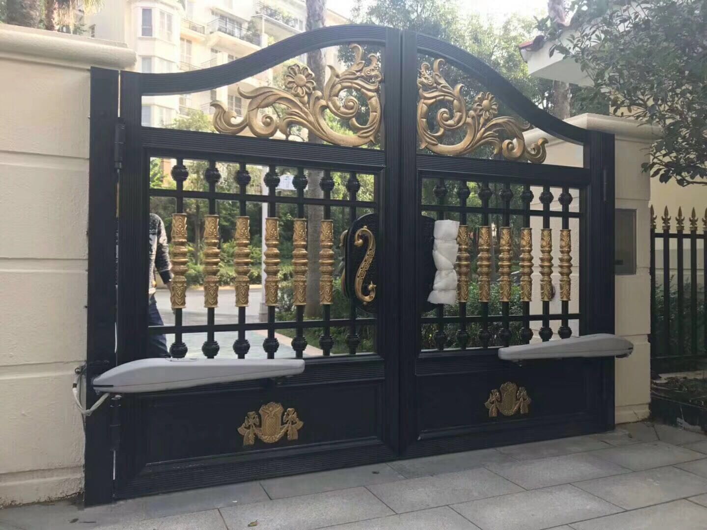 门业图片-推拉门铝艺庭院别墅大门供应商JH302图片