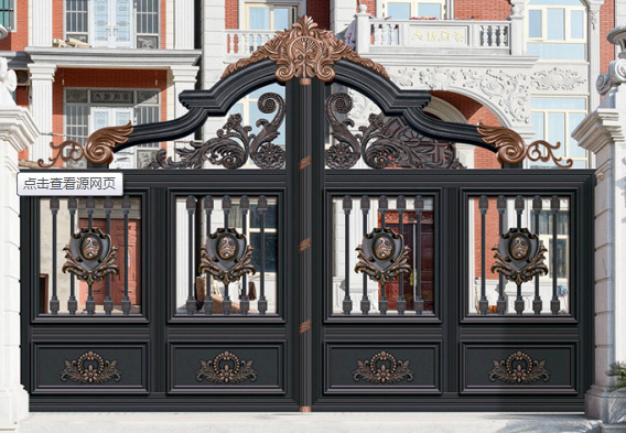门业图片-平开门别墅铝艺大门装修风格多样化的铝艺大门JH451图片