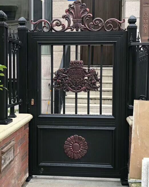 门业图片-推拉门铝艺门庭院小区厂区人行道铝合金门JH693图片