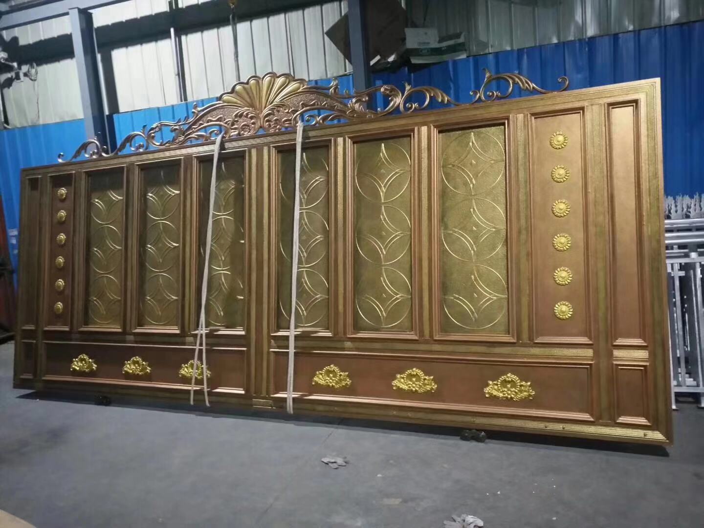 门业图片-平开门别墅平开门围墙大门欧式精铸大门JH849图片