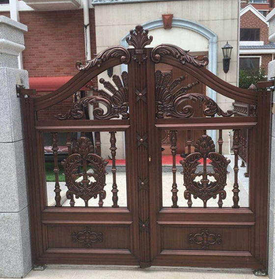 门业图片-推拉门农村自建房大门新款铝艺庭院门JH891图片