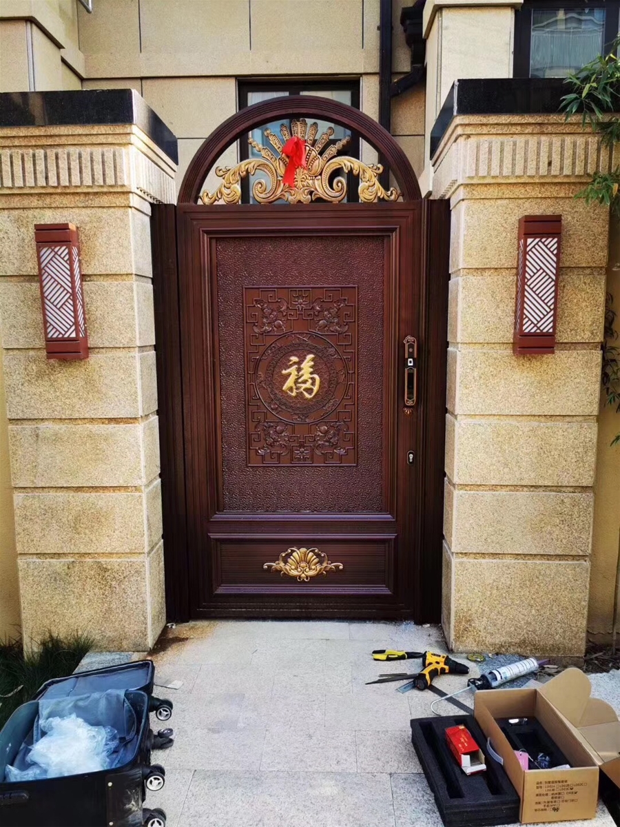 门业图片-推拉门佛山源头生产厂家订做欧式别墅铝艺门JH940图片
