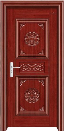 门业图片-钢木室内门钢木门FL-8001（红曲/深拉伸）图片