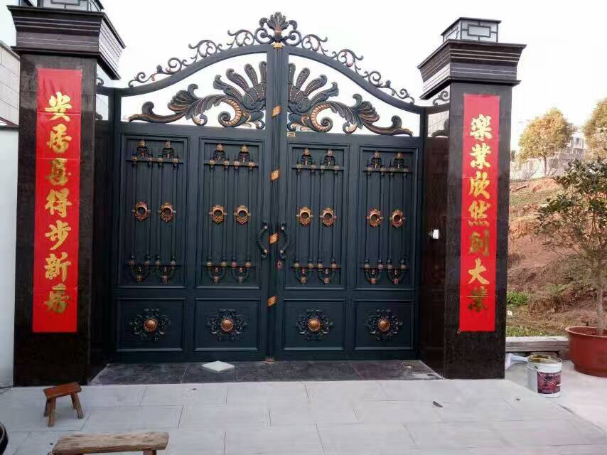 门业图片-庭院门供应湖北宜昌地区别墅庭院大门根据客户要求图片