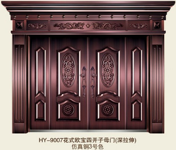 门业图片-仿铜门鸿跃仿铜非标门HY-9007图片