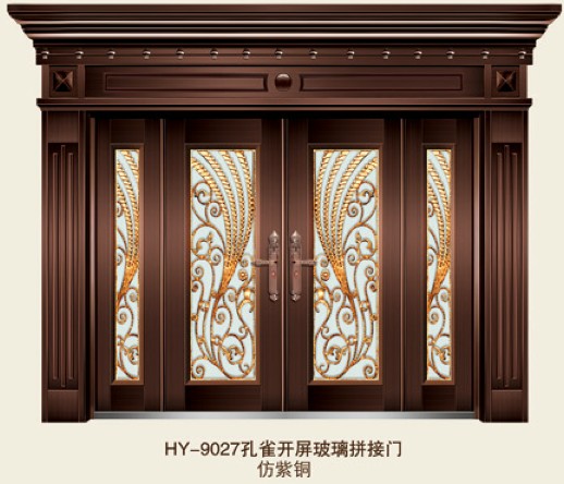 门业图片-仿铜门鸿跃仿铜非标门HY-9027图片