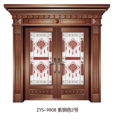 门业图片-铜铝门（玻璃）正阳升铜铝门zys-9808图片