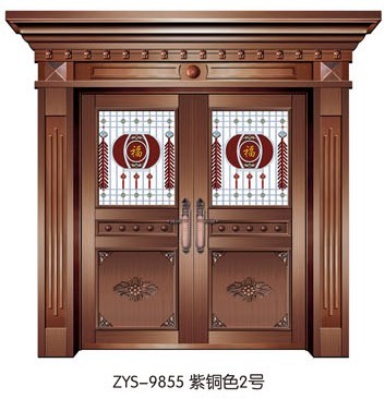 门业图片-铜铝门（玻璃）正阳升铜铝门zys-9855图片