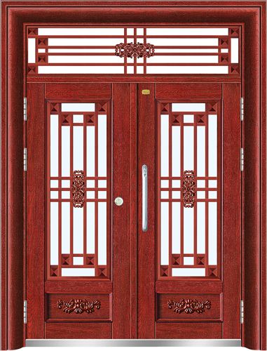 门业图片-精雕木纹系列LS-8901LS-8901-精雕红檀木图片