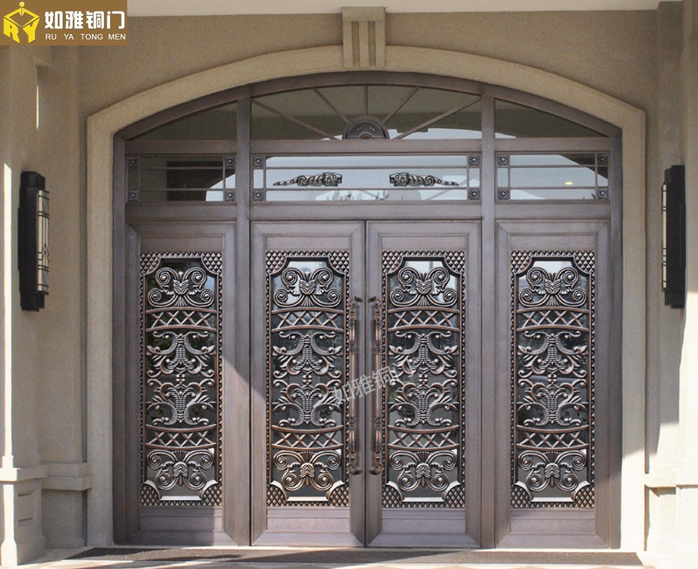 门业图片-如雅双开铜门铜门铜装饰板_铜门窗_定制铜门_上海铜装饰板1001图片