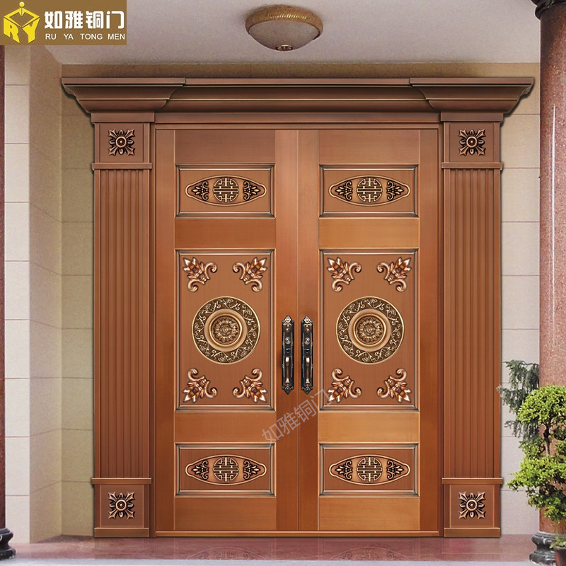 门业图片-如雅双开铜门定做售楼处铜门，博物馆铜门，教堂铜门1001图片