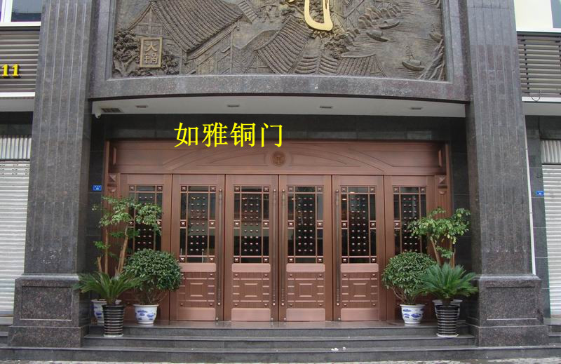 门业图片-如雅四开铜门江苏精品铜门厂家|上海如雅铜门449图片