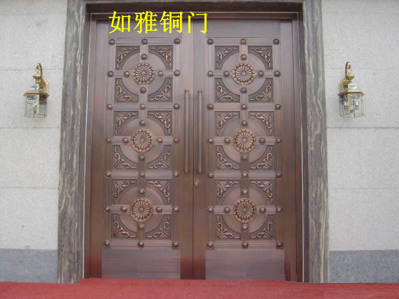 门业图片-如雅双开铜门浙江铜门厂哪家好|就找上海如雅铜门厂452图片
