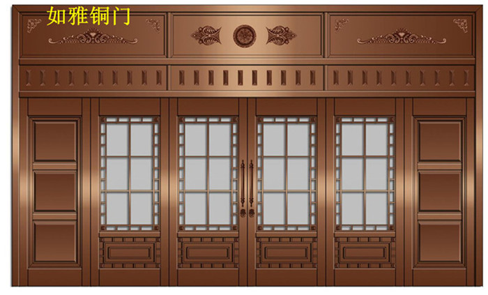 门业图片-如雅四开铜门上海铜门|别墅铜门|优质铜门455图片