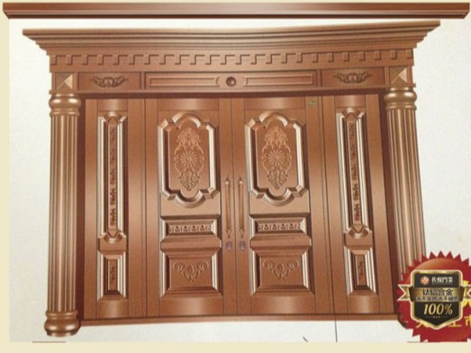 门业图片-豪华别墅铜铝大门佐悦仿真铜门佐悦仿真铜门图片