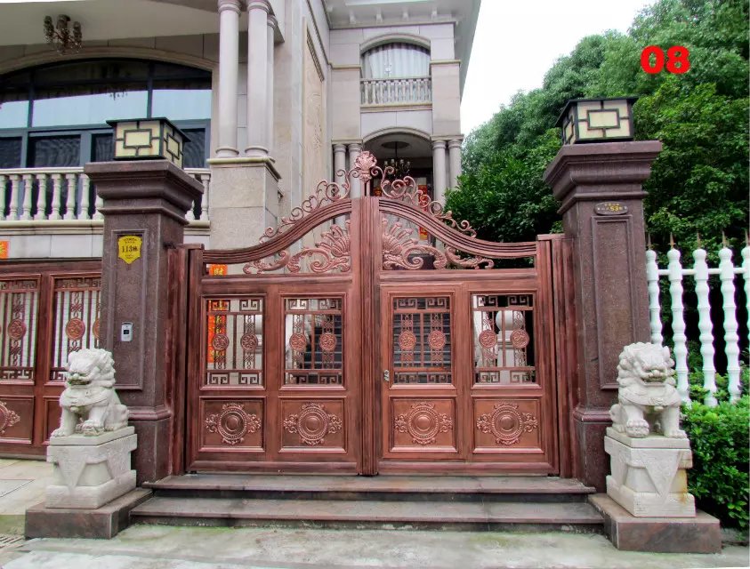 门业图片-铸铝庭院大门石家庄铝艺庭院大门厂家铸铝庭院大门图片