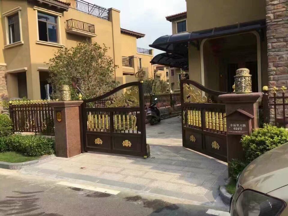 门业图片-铸铝庭院大门庭院铸铝门价格表铸铝庭院大门图片